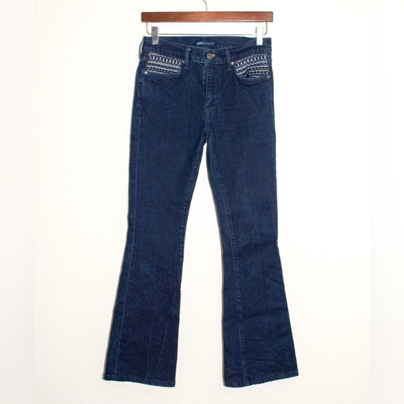 Anthro x Levi's Made and Crafted Stems Flare Dark Wash Jeans - Picture 2 of 10